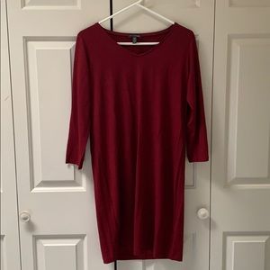 Eileen Fisher Burgundy Basic Dress